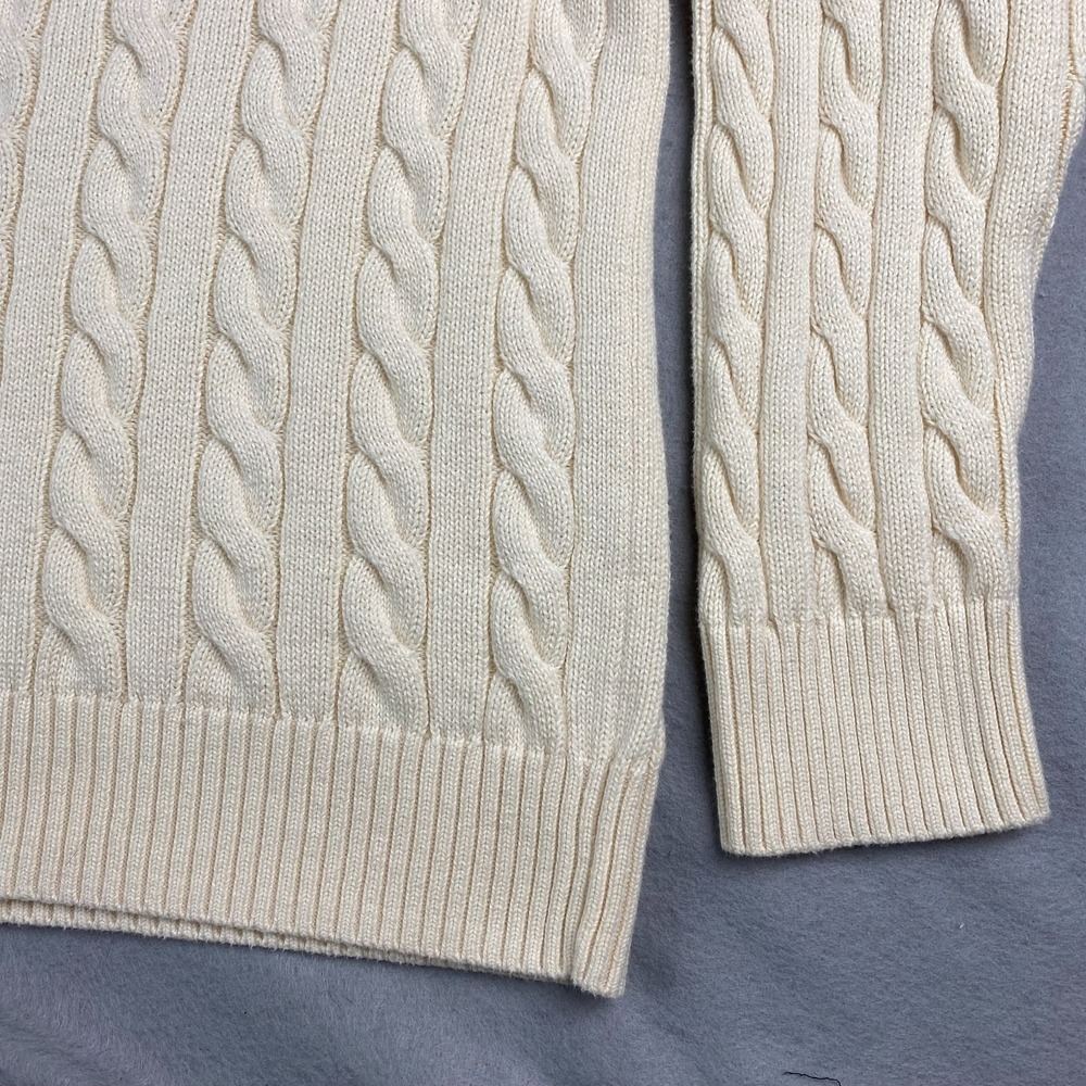 Polo Ralph Lauren Mens Sweater 4XB Cable Knit Cotton fisherman Preppy - Picture 10 of 16